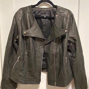 NWT Lafayette 148 New York Leather Moto Jacket